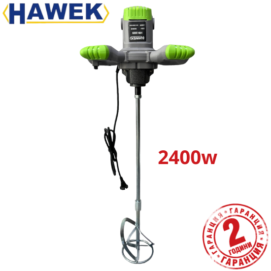 Строителен миксер - бъркалка за бетон HAWEK 2400W