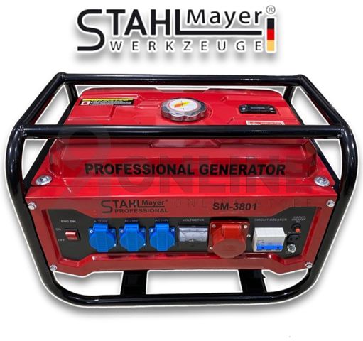 Немски Четиритактов Монофазен Генератор Агрегат за Ток 3,8Kw STAHLMAYER 220V и 12V