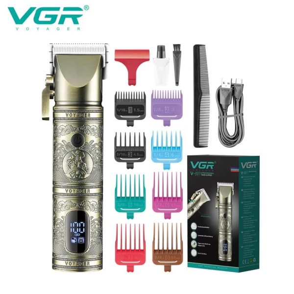 Електрическа машинка за подстригване VGR, V-697, Стоманени остриета