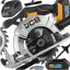 Акумулаторен ръчен циркуляр JCB 18CS-2XB-E , 18 V, 165 мм, с батерия и зарядно