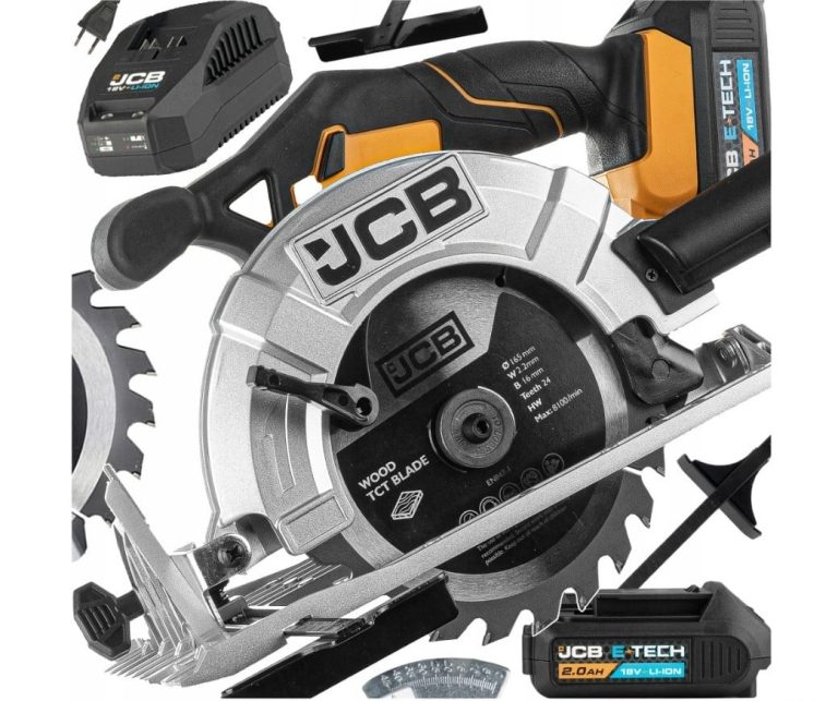 Акумулаторен ръчен циркуляр JCB 18CS-2XB-E , 18 V, 165 мм, с батерия и зарядно