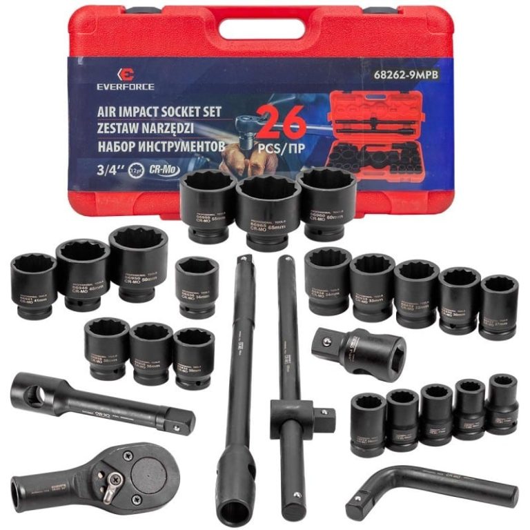 Ударно гедоре комплект EVERFORCE 26 части 12-стенен (3/4"-1", 17-65 mm)