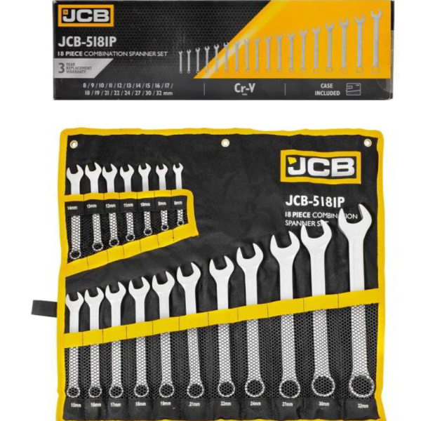 Комплект звездогаечни ключове JCB 18 бр ,8-32мм