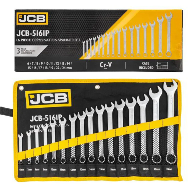 Комплект звездогаечни ключове JCB 16 бр ,6-24мм