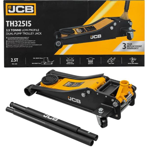 Хидравличен крик тип Крокодил JCB ТН32515 77-505 мм. 2,5 тона с 2 помпи