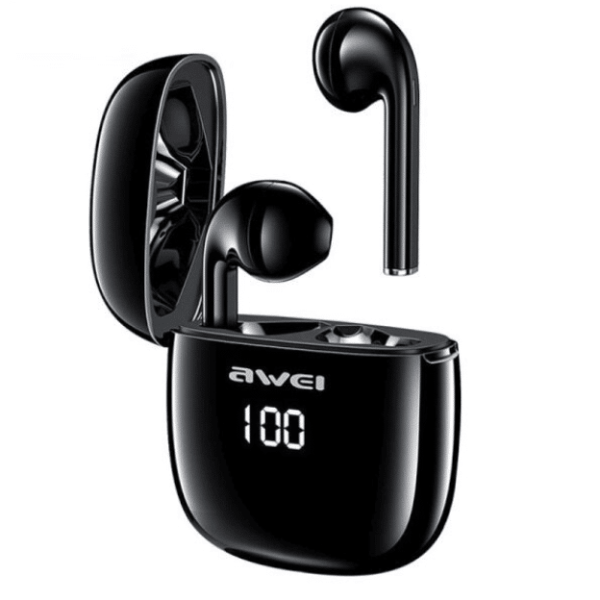 Безжични слушалки AWEI T28P, Bluetooth 5.0, TWS, черен