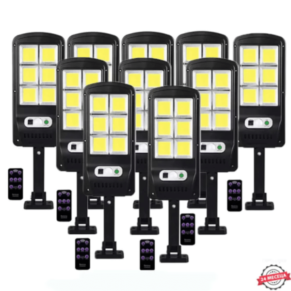 10бр.LED COB Соларна сензорна лампа 600W с дистанционно