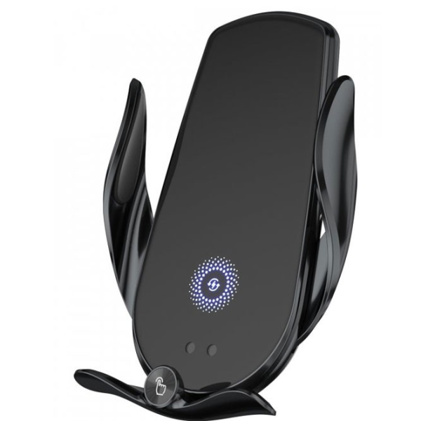 Поставка за телефон с Wireless Charger - Черна