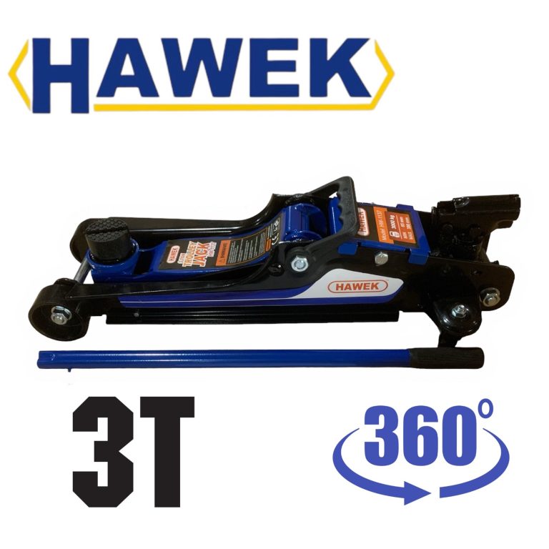 Нископрофилен крик крокодил 3т с въртяща дръжка 360° , HAWEK 85-380mm
