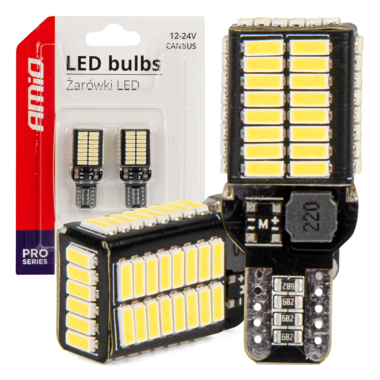 CANBUS PRO серия LED крушки T15e W16W 54x4014 SMD Бяла 12V/24V AMIO
