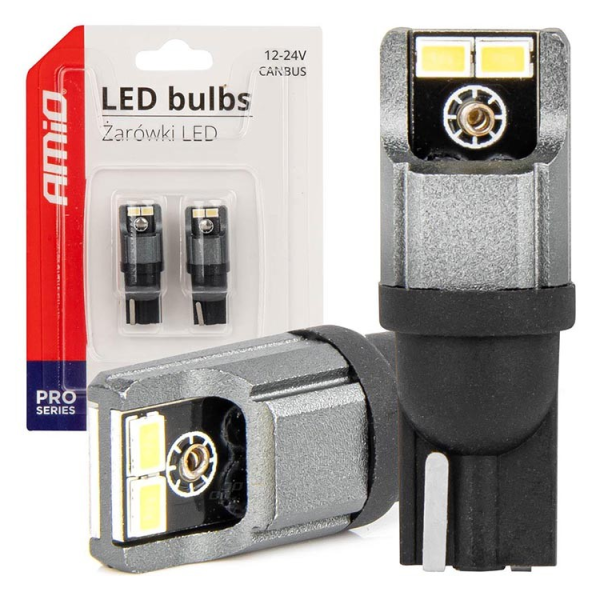 CANBUS LED крушки 3020 4SMD T10 W5W W10W 12V/24V AMIO-03717