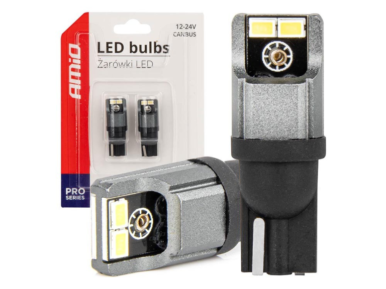 CANBUS LED крушки 3020 4SMD T10 W5W W10W 12V/24V AMIO-03717