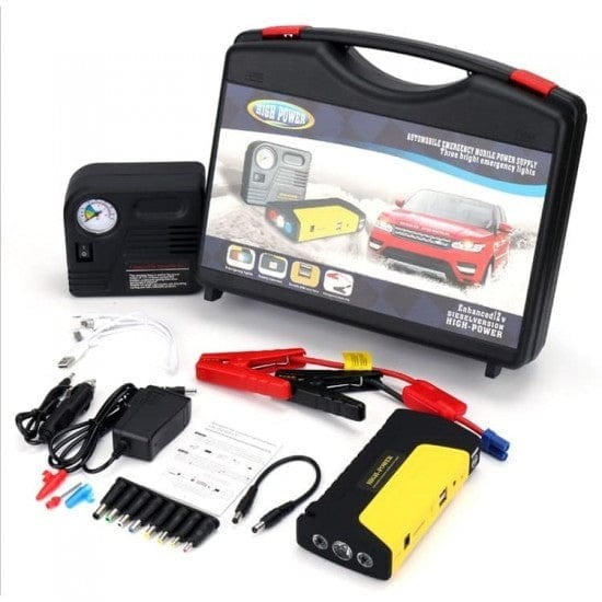 Комплект стартерно устройство high power jump starter за кола + компресор