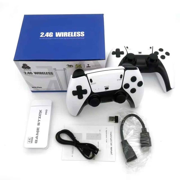 Безжична ретро конзола 2024 модел 23в1 Game Stick 40 000 видео игри, 2x безжичен контролер