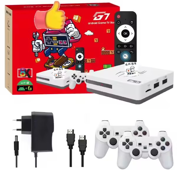 Game Box 8K Ultra HD Box Android TV + Ретро конзола с два джойстика 25000+игри