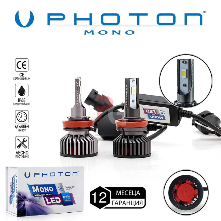 LED крушки Photon Mono H11 12V 2Plus