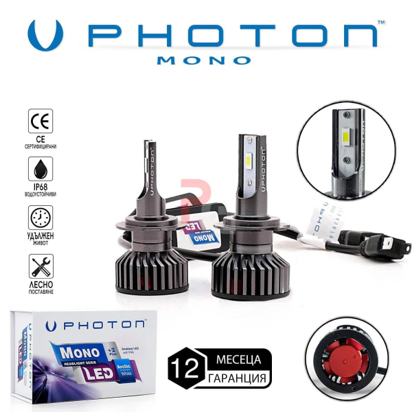 LED крушки Photon Mono H7 12V 2Plus