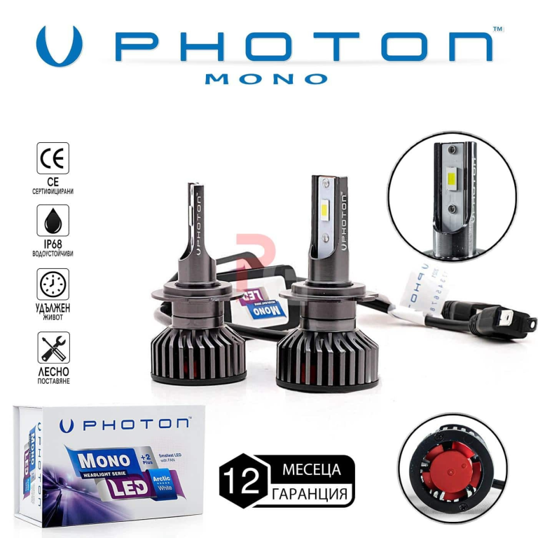 LED крушки Photon Mono H7 12V 2Plus
