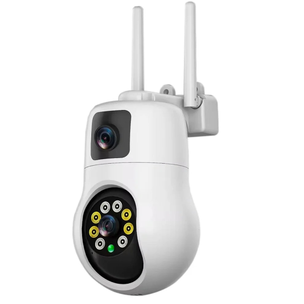 Външна WiFi камера с два обектива 10MP с изкуствен интелект