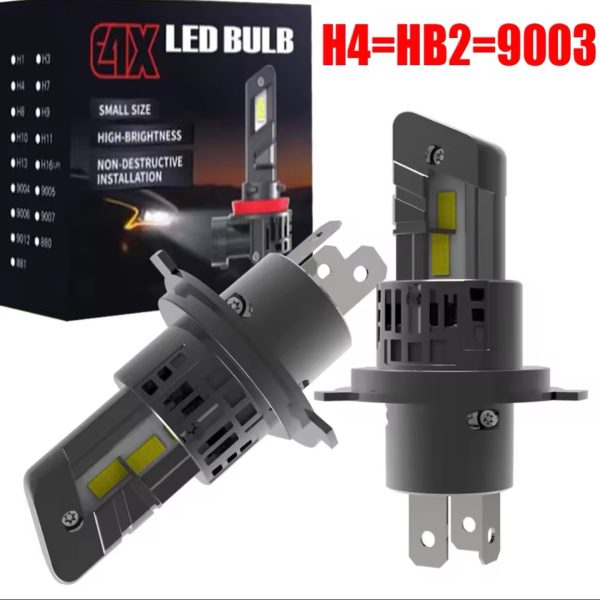200W LED Диодни крушки H4 12V +300% Светлина Крушки за Директен Монтаж