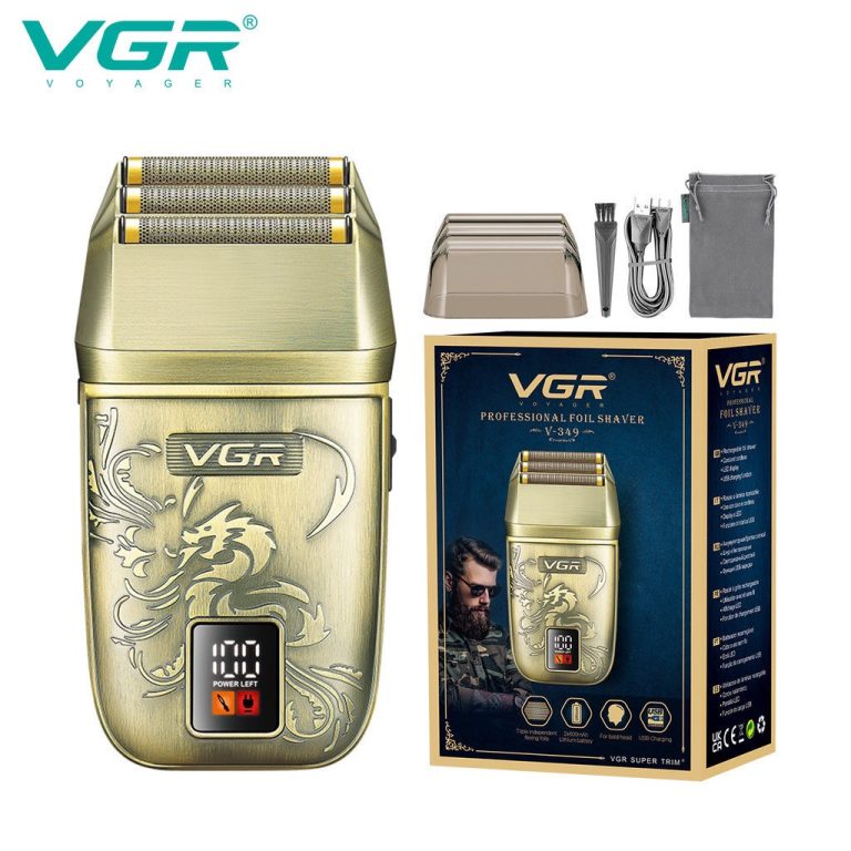VGR V-349 електрическа самобръсначка с тройна титанова мрежа
