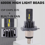 Диодни LED крушки H4 G-TECH 200W – с вграден вентилатор и компактен дизайн