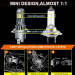 Диодни LED крушки H7 G-TECH 200W – с вграден вентилатор и радиатор, IP68