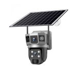 Соларна IP 4G SIM Камера с 2 лещи – 6MP+6MP, 360°, Нощно Виждане и Двупосочно Аудио