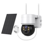 Соларна WIFI камера 6MP със соларен панел PTZ 360, 1080P, Full HD, цветно Hощно Bиждане